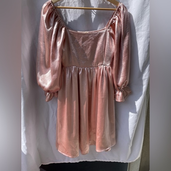 ENTRO | Satin Babydoll Dress | S - Picture 4 of 7